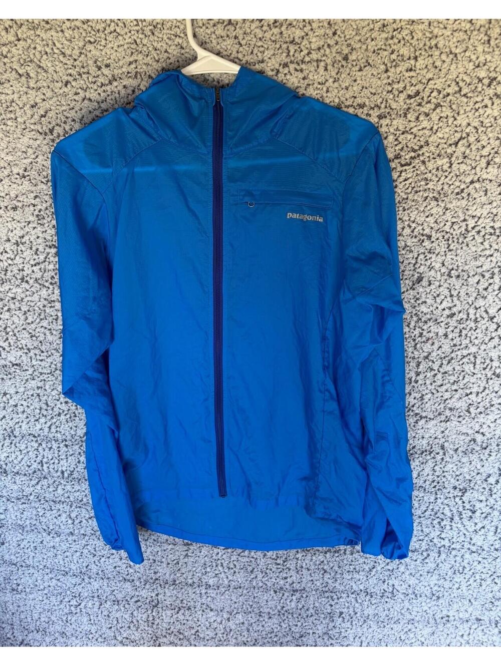 Patagonia Houdini Jacket Men’s Small Blue Wind Breaker Packable *Original Style*
